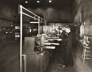 Wall Street Prints: Men at work at Post 30, on the floor of the New York Stock Exchange