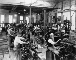 Gears Prints: Men working at machines in the Government Printing Office, Washington, D.C