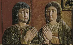 Catholic Monarchs 15 16th Century Prints: MENA, Alonso de (1587-1646). Altarpiece-Reliquary of the Catholic Monarchs