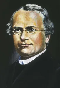 Biological Prints: Mendel, Gregor Johann (1822-1884). Painting. AISA/Everett Collection**US SALES ONLY**