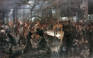 Insidesscene Prints: MENZEL, Adolf von (1815-1905). The Foundry
