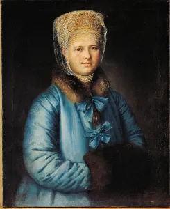 One Mid Adult Woman Only Prints: Mercantessa dal Manicotto (Merchant with the Muff)