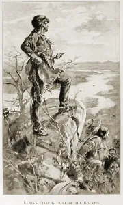Buckskins Prints: Meriwether Lewis taking in his first glimpse of the Rocky Mountains