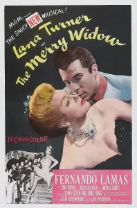 Lamas Prints: THE MERRY WIDOW, l-r: Lana Turner, Fernando Lamas on poster art, 1952