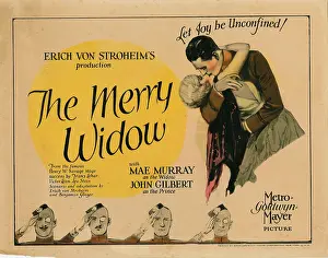 Gilbert Prints: THE MERRY WIDOW, lobbycard, from left: Mae Murray, John Gilbert, 1925