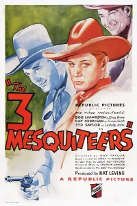 Corrigan Prints: THE THREE MESQUITEERS, US poster art, Bob Livingston, Ray Corrigan, Syd Saylor, 1936