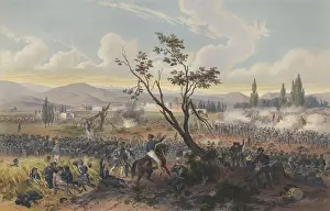 Armies Prints: Mexican American War. Battle of Churubusco