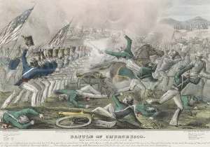 Armies Prints: Mexican American War. Battle of Churubusco