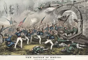 Armies Prints: Mexican American War, Capture of the Cosme Gate