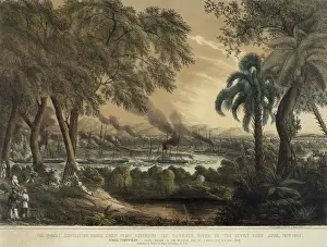 Mexico Prints: Mexican American War. First Battle of Tabasco