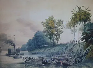Mexico Prints: Mexican American War. Second Battle of Tabasco took place on May 16