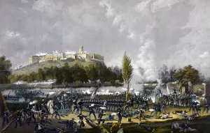 Zachary Prints: Mexican-American War. The storming of Chapultepec