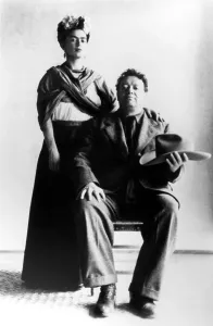 Story Frida Prints: Mexican artists Frida Kahlo with her husband Diego Rivera