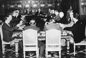 Conference Table Prints: Mexican President Cardenas (5th man)