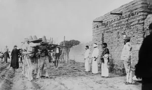 Brick Wall Prints: Mexican Rurales executing prisoners of war during the Mexican Revolution