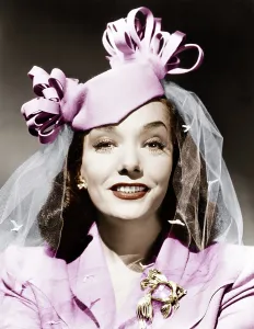 Velez Prints: MEXICAN SPITFIRE'S BABY, Lupe Velez, in a felt pillbox hat and a gold brooch 1941