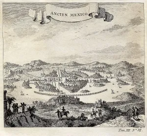 Distrito Federal Prints: Mexico City (beg. 19th c.). Etching. AISA/Everett Collection**US SALES ONLY**