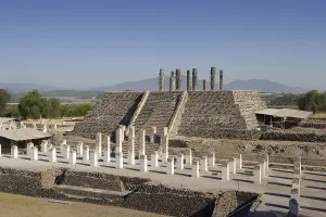 Tula Prints: MEXICO. HIDALGO. Tula. Quetzalcoatl Temple and Atlantes Statues