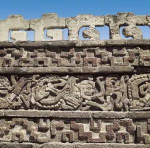 United Mexican States Prints: MEXICO. HIDALGO. Tula. Tolteva relief