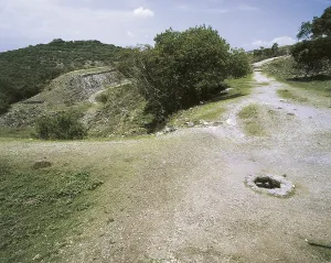 Astronomical Prints: MEXICO. MORELOS. Xochicalco. Subterranean solar observatory
