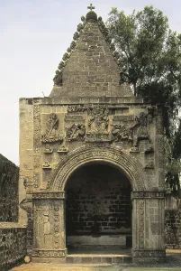 United Mexican States Prints: MEXICO. PUEBLA. Calpan. Franciscan convent of San Andrs (1548)