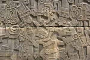 El Tajin Prints: MEXICO. VERACRUZ. El Tajn. Relief detail at South Ball Game