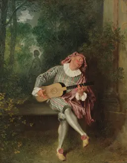 Costumes Prints: MEZZETIN, by Antoine Watteau, 1718-20