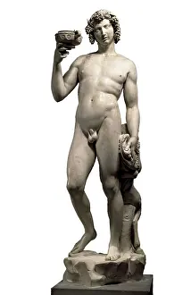 Marbles Prints: Michelangelo (1475-1564). Bacchus