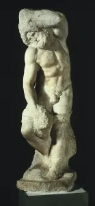 Michelangelo 1475 1564 Prints: Michelangelo (1475-1564). Bearded slave