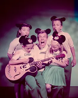 Jimmie Prints: THE MICKEY MOUSE CLUB, from left: Carl Cubby O'Brien