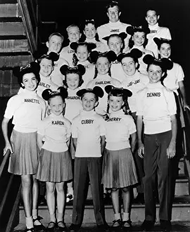 Jimmie Prints: THE MICKEY MOUSE CLUB, Front row from left: Annette Funicello