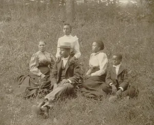 Well Dressed Prints: Middle class African American family seated on lawn in Georgia, ca. 1899