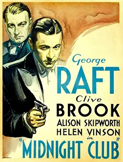 Clive Prints: MIDNIGHT CLUB, from left: Clive Brook, George Raft, 1933