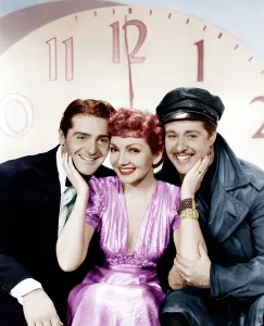 Time Prints: MIDNIGHT, from left: Francis Lederer, Claudette Colbert, Don Ameche, 1939