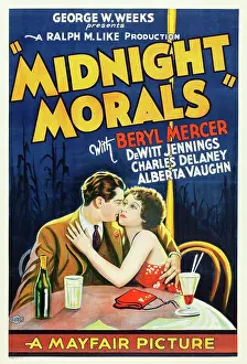 Vaughn Prints: MIDNIGHT MORALS, l-r: Charles Delaney, Alberta Vaughn on poster art, 1932