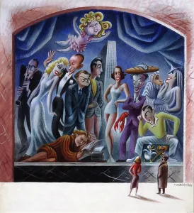 Popular Prints: Miguel Covarrubias caricatures of most popular 1938 celebrities: Benny Goodman