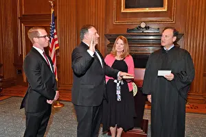 Conservative Prints: Mike Pompeo is sworn in as Secretary of State by Supreme Court Justice
