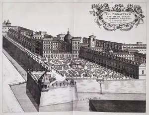 Milano Prints: Milan Royal Palace. Engraving. ITALY