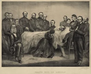Assassination Prints: Military commanders and Cabinet members witness Abraham Lincolns death on April 15
