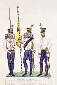 Watercolours Prints: Military dresses of the Hungarian infantry
