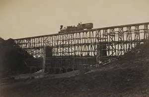 Technology Prints: This military railroad bridge across Potomac Creek was rebuilt in May in 1862