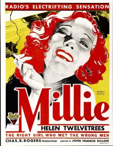 Red Hair Prints: MILLIE, Helen Twelvetrees on window card, 1931