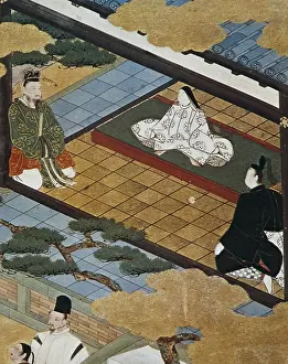Kimono Prints: Minaiture of the Genji Monogatari
