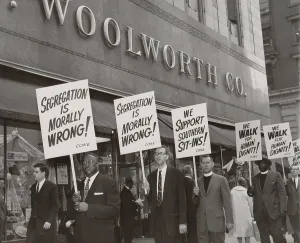 Protests Prints: Ministers picket F.W. Woolworth store in New York City