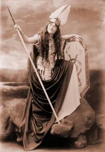 New Zealand Prints: Minnie Salzman Stevens, American operatic soprano as Brunhilde in 1909