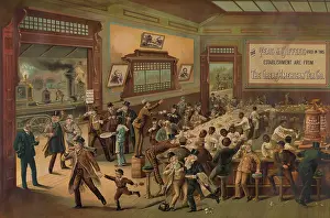 Restaurant Prints: Ten minutes for refreshments at an American railroad station
