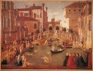 Procession Prints: Miracle of the Relic of the Cross on San Lorenzo Bridge