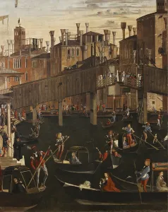 Canal Prints: Miracle of the Relic of the True Cross at the Rialto Bridge or The Healing of the Possessed Man