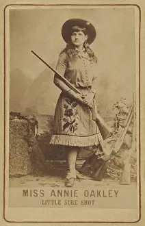 Annie Prints: Miss Annie Oakley in 1885, the year she and husband Frank Butler joined BUFFALO BILLS WILD WEST