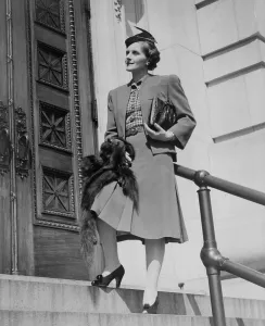 Clutch Purse Prints: Miss Vivien Kellems 1896-1975 Cable-Grip manufacturer from Connecticut gained notoriety by her refusal to withhold